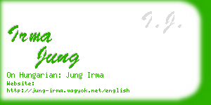 irma jung business card